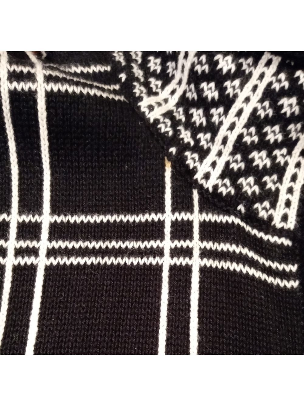 Talbots Petites Vintage Windowpane Check Cotton Zip Front Cardigan - Picture 4 of 5
